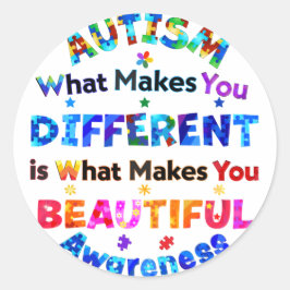 Wat je anders maakt, is bemoedigend. ronde sticker