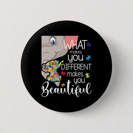 Wat je anders maakt, maakt je mooi - ronde button 5,7 cm (Voorkant)