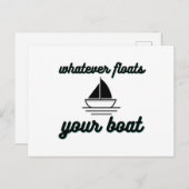 Wat je boot ook drijft aankondigingskaart (Voorkant / Achterkant)