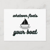 Wat je boot ook drijft aankondigingskaart (Voorkant)