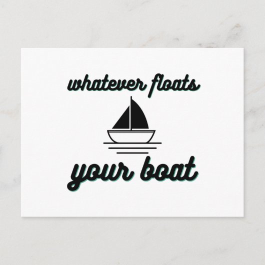 Wat je boot ook drijft aankondigingskaart (Voorkant)