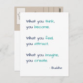 Wat je denkt dat je een godslasterlijk citaat word briefkaart (Voorkant / Achterkant)