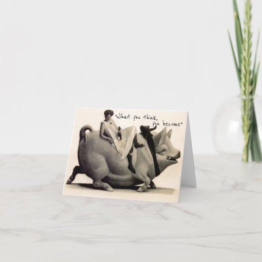 Wat je denkt dat je leuk antiek afbeelding wordt kaart (Voorkant)