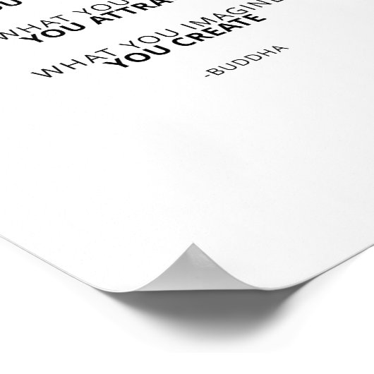 Wat je denkt te worden, Boeddha citaat Poster (Hoek)