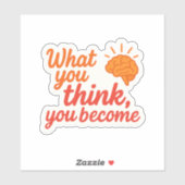 Wat je denkt, wordt je sticker (Vel)