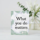 Wat je doet is belangrijk Briefkaart (Staand voorkant)