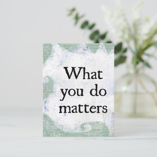 Wat je doet is belangrijk Briefkaart (Staand voorkant)