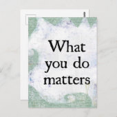 Wat je doet is belangrijk Briefkaart (Voorkant / Achterkant)