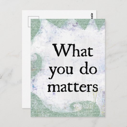 Wat je doet is belangrijk Briefkaart (Voorkant / Achterkant)