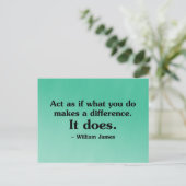 Wat je doet, kan een verschil maken briefkaart (Staand voorkant)