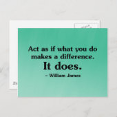 Wat je doet, kan een verschil maken briefkaart (Voorkant / Achterkant)