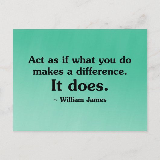 Wat je doet, kan een verschil maken briefkaart (Voorkant)