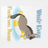 Wat je Donkey ook drijft Fleece Deken (Voorkant (Horizontaal))