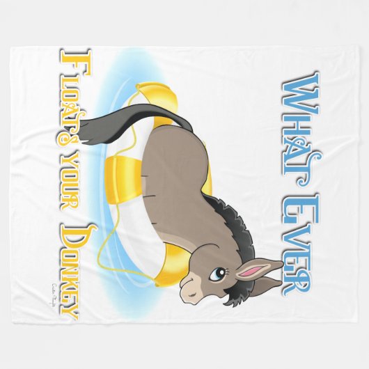 Wat je Donkey ook drijft Fleece Deken (Voorkant (Horizontaal))