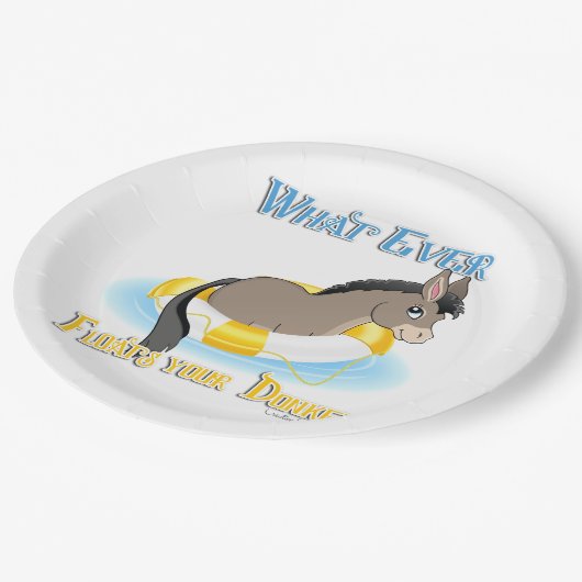 Wat je Donkey ook drijft Papieren Bordje (Gekanteld)