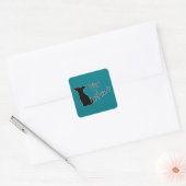 Wat je eet vierkante sticker (Envelop)