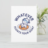 Wat je geit ook drijft bedankkaart (Staand voorkant)