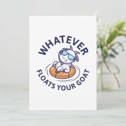 Wat je geit ook drijft bedankkaart (Staand voorkant)