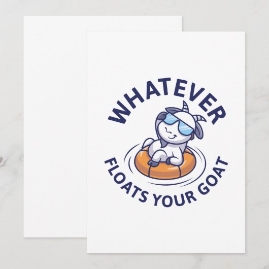 Wat je geit ook drijft bedankkaart (Voorkant / Achterkant)