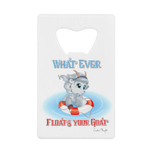 Wat je geit ook drijft creditkaart flessenopener