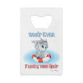 Wat je geit ook drijft creditkaart flessenopener (Achterkant)