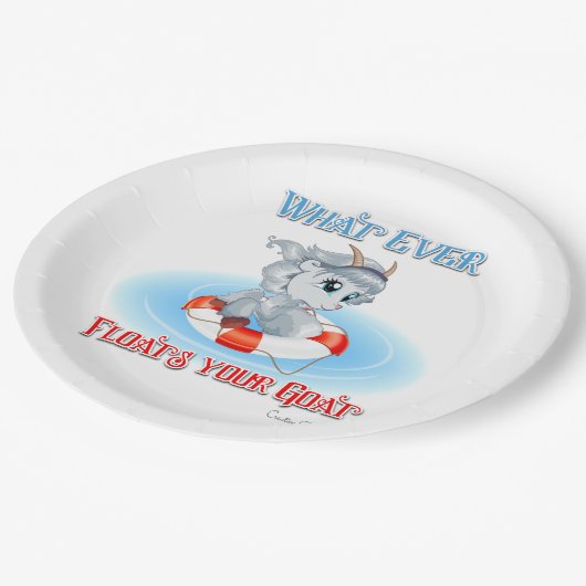 Wat je geit ook drijft papieren bordje (Gekanteld)