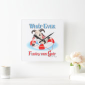 Wat je geit ook drijft vierkante klok (Huis)