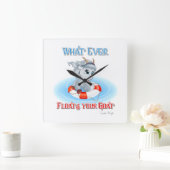 Wat je geit ook drijft vierkante klok (Huis)