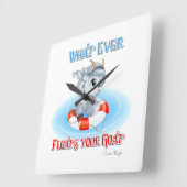 Wat je geit ook drijft vierkante klok (Hoek)