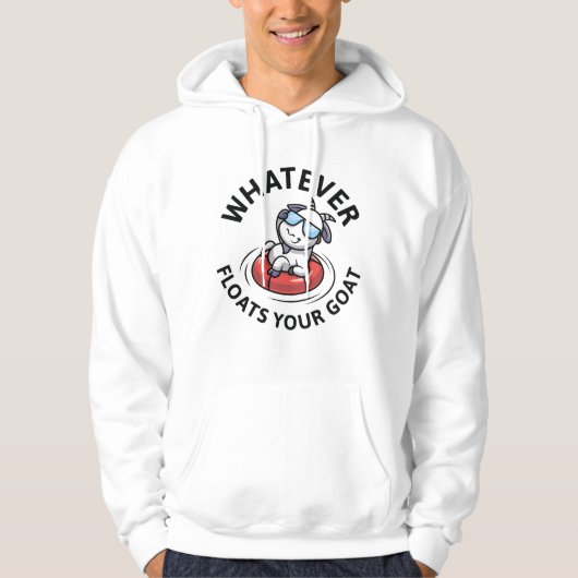 Wat je geit ook laat drijven hoodie (Voorkant)