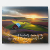 Wat je houdt van Rumi Quote Pastoral Scene Tafelbl Fotoplaat (Voorkant)