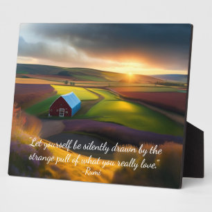 Wat je houdt van Rumi Quote Pastoral Scene Tafelbl Fotoplaat