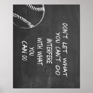 Wat je kan doen Baseball Motiverend Poster