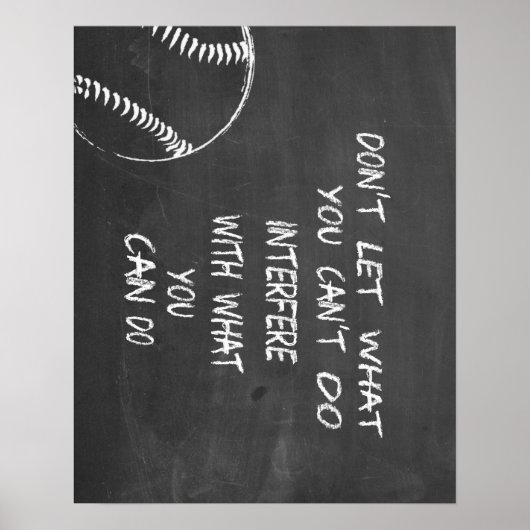 Wat je kan doen Baseball Motiverend Poster (Voorkant)