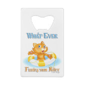 Wat je Kat ook drijft Creditkaart Flessenopener (Achterkant)