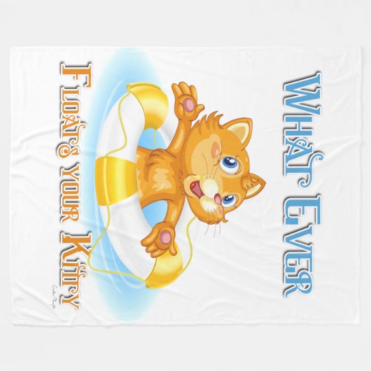 Wat je Kat ook drijft Fleece Deken (Voorkant (Horizontaal))