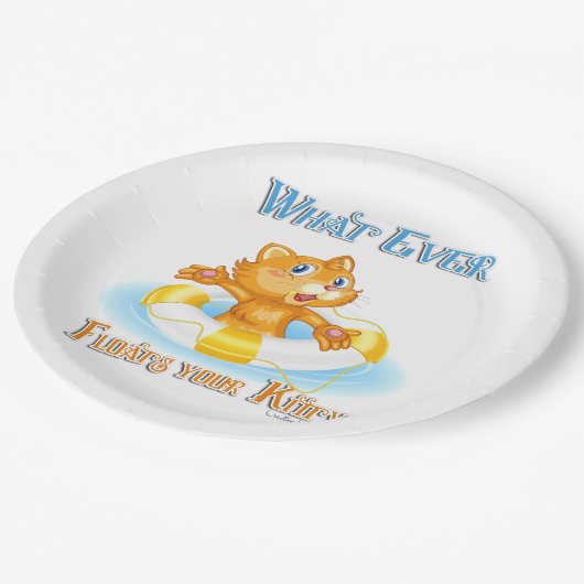 Wat je Kat ook drijft Papieren Bordje (Gekanteld)