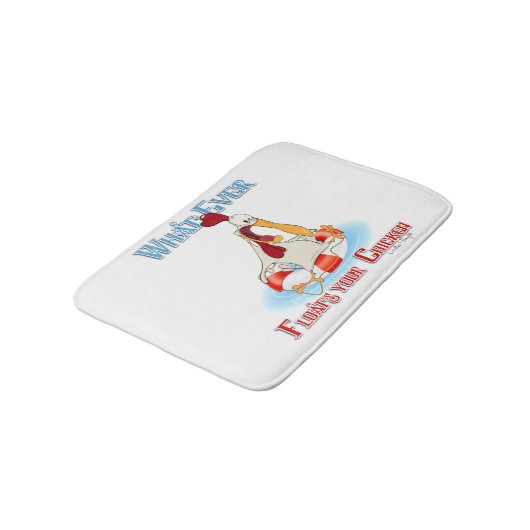 Wat je kip ook drijft badmat (Gekanteld)