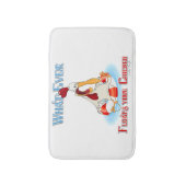 Wat je kip ook drijft badmat (Voorkant Verticaal)