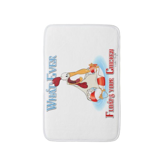 Wat je kip ook drijft badmat (Voorkant Verticaal)