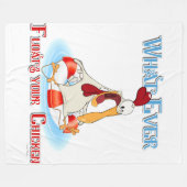 Wat je kip ook drijft fleece deken (Voorkant (Horizontaal))