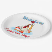 Wat je kip ook drijft papieren bordje (Gekanteld)