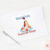 Wat je kip ook drijft vierkante sticker (Envelop)