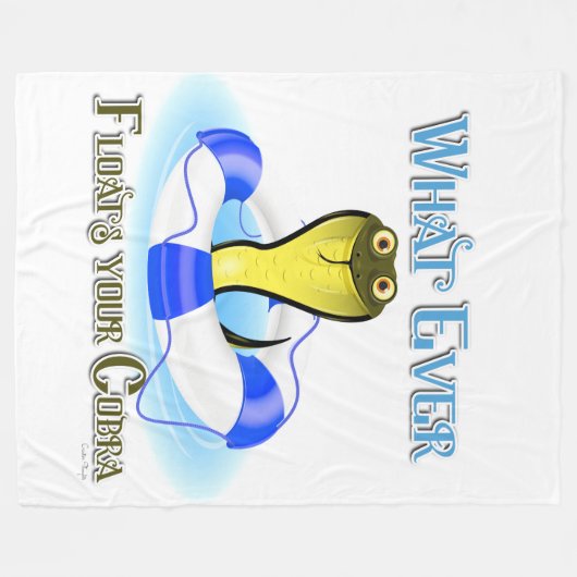 Wat je kobra ook drijft fleece deken (Voorkant (Horizontaal))