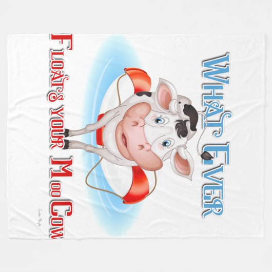 Wat je Koe ook drijft Fleece Deken (Voorkant (Horizontaal))