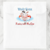 Wat je Koe ook drijft Vierkante Sticker (Tas)