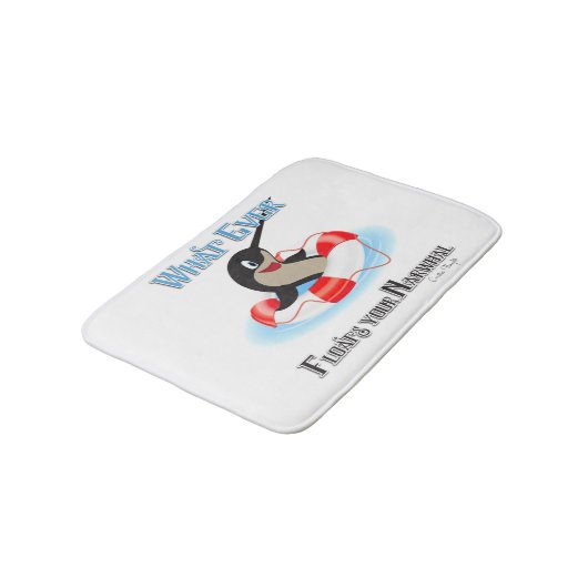 Wat je Narwhal-thema ook drijft Badmat (Gekanteld)