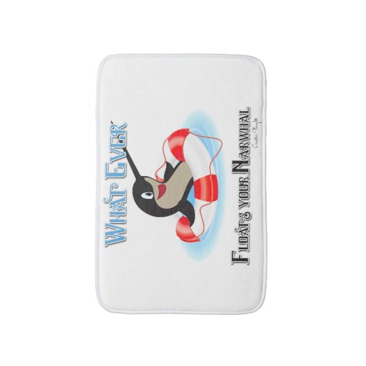 Wat je Narwhal-thema ook drijft Badmat (Voorkant Verticaal)