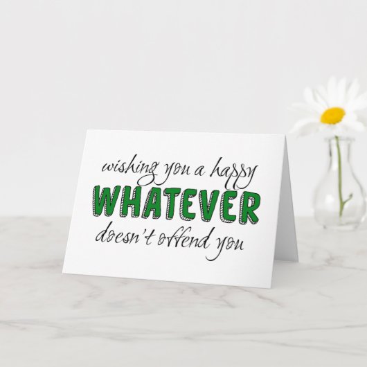 Wat je niet aanbiedt, politiek correct kaart (Kleine Plant)