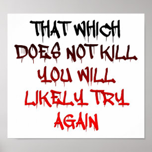 Wat je niet doodt, grappig Poster